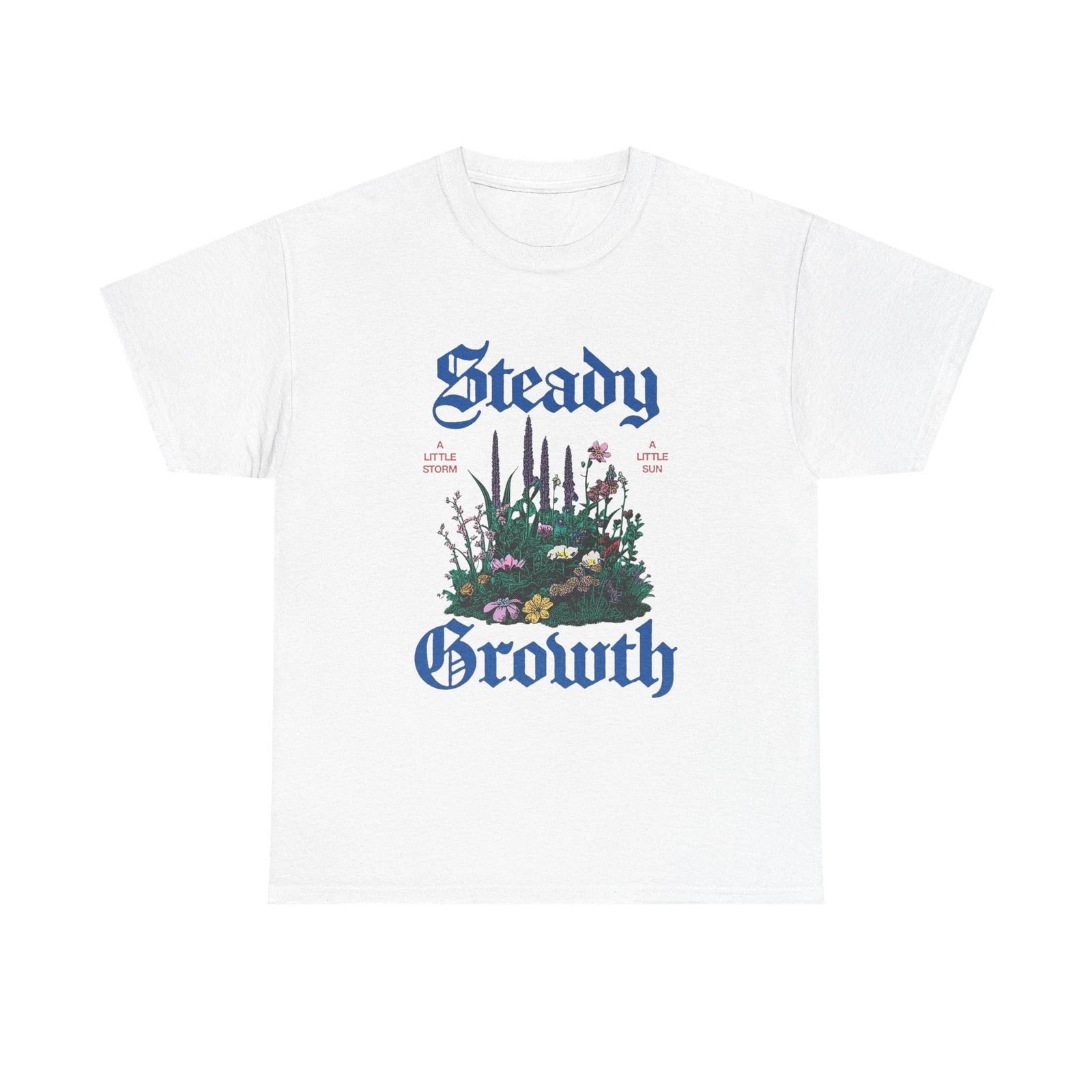 Steady Growth Graphic T Shirt Unisex Heavy Cotton Tee M