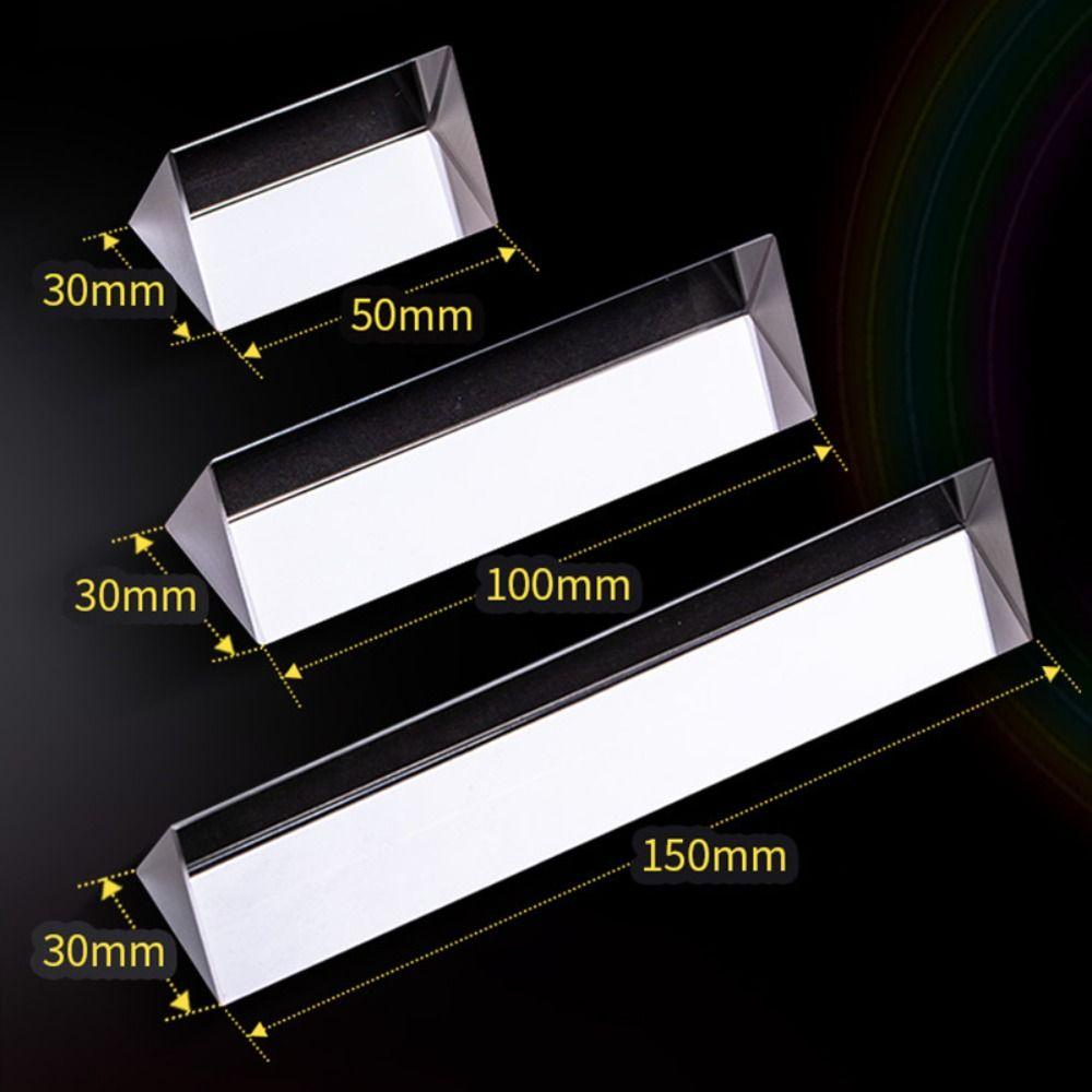 Crystal Physical Optics Prism Optical Glass Seven Colors Rainbow Triangular Prism Prism Design Seven Color Triprism