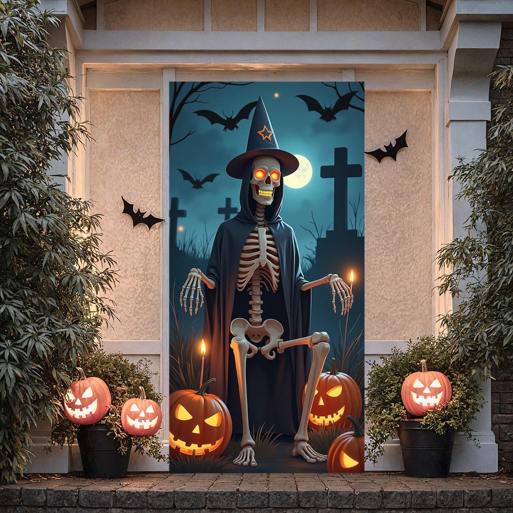Spooky Decoration Decorative Prop Halloween Decor Party Banner Moonlight Background Halloween Banner For Party Photo Shoot