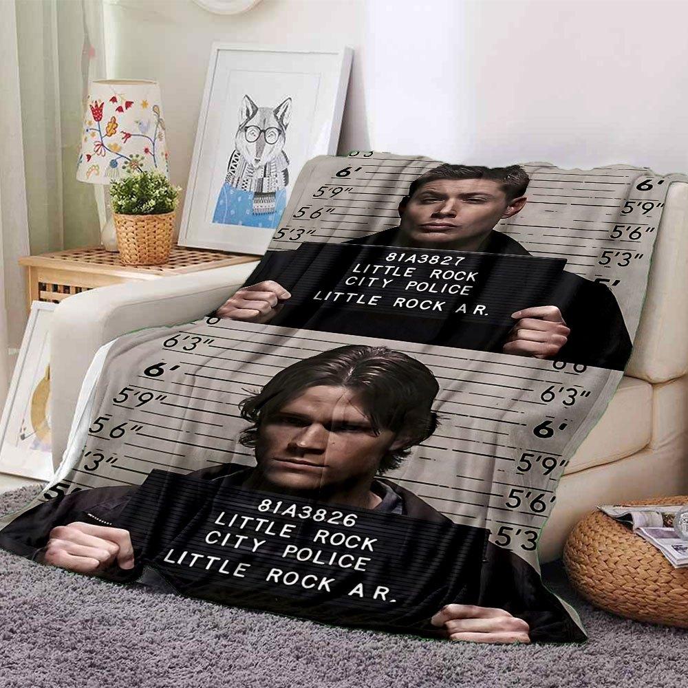1 szt. Koc Supernatural 21 Miękki Ciepły Kocyk do Domu, Biura, Podróży Całoroczny Przytulna Pościel Prezent, Przytulny Akcesorium Biurowe