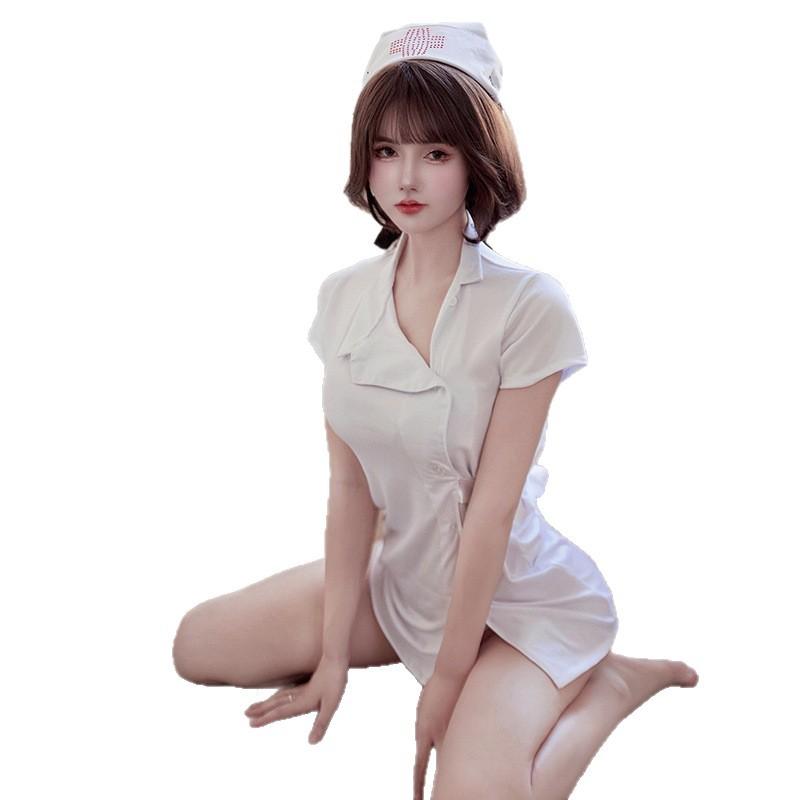 Xiucaisha sexy underwear female sexy nurse uniform temptation role play no-take pajama set hair