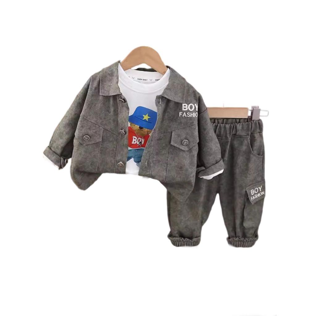 Kids Casual Long-Sleeve Set, Comfortable Daily Wear Outfits