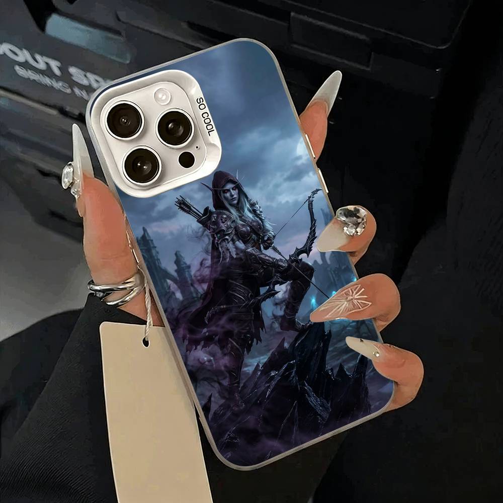 W-O-W-World- of -Warcraft Handyhülle Für iPhone 17,16,15,14,13,12,11 Plus,Pro Max,XS,weiße silberne Handyhülle