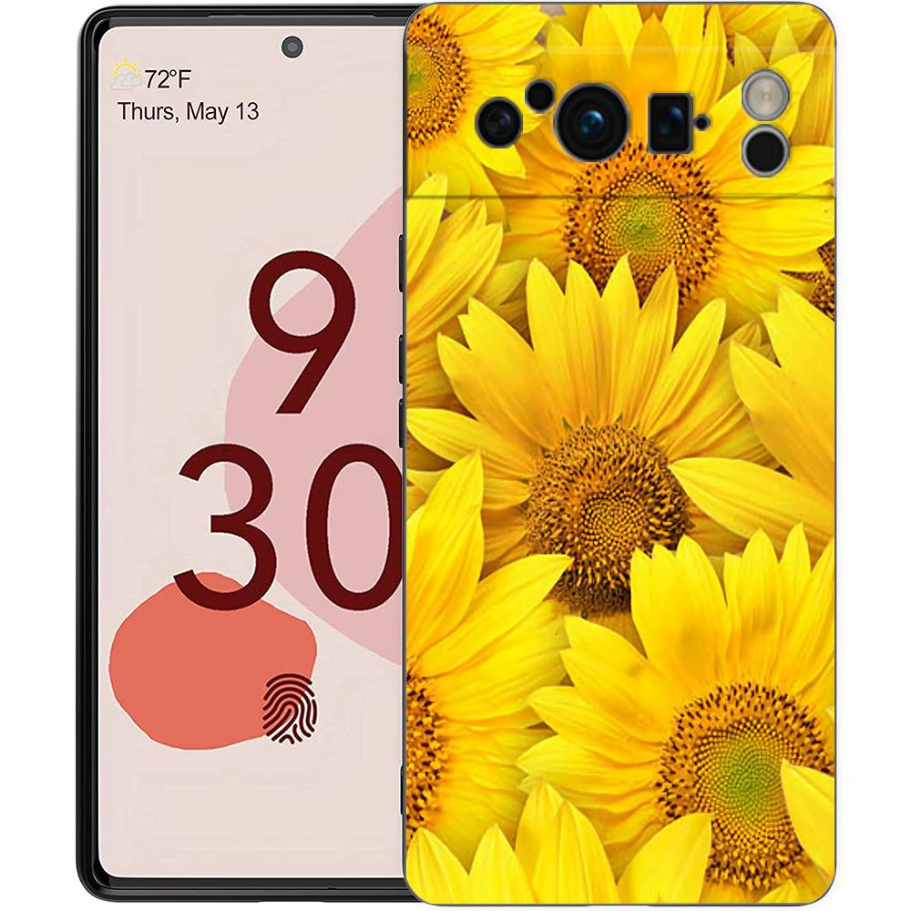 Summer Daisy Sunflower Floral Flower Phone Case for Google Pixel 8 7 6 7A 6A Pro 5G Shockproof Silicone 9 Pro XL 8 Pro 5G Shell