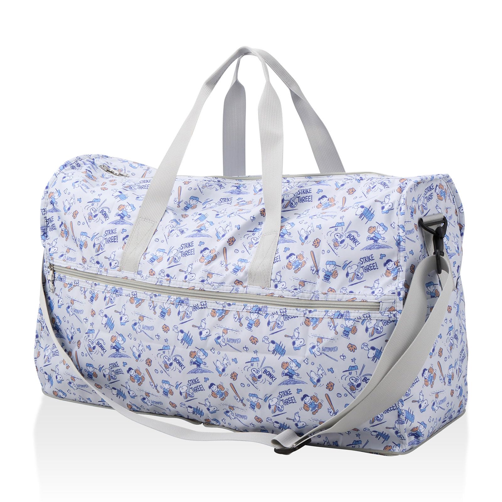 

[Sifre] Folding Boston Bag, Large, Peanuts & Snoopy, PN170, Gray Baseball