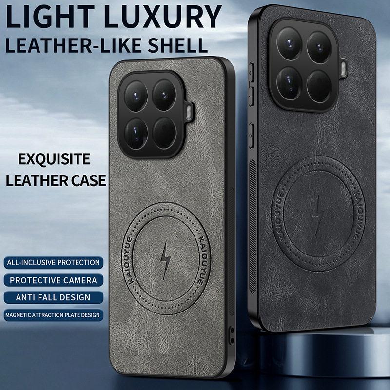 Xiaomi 15T/Mi 14T Pro Leather Silicone Magnetic Buckle Case – Unisex Full Coverage Drop Protection