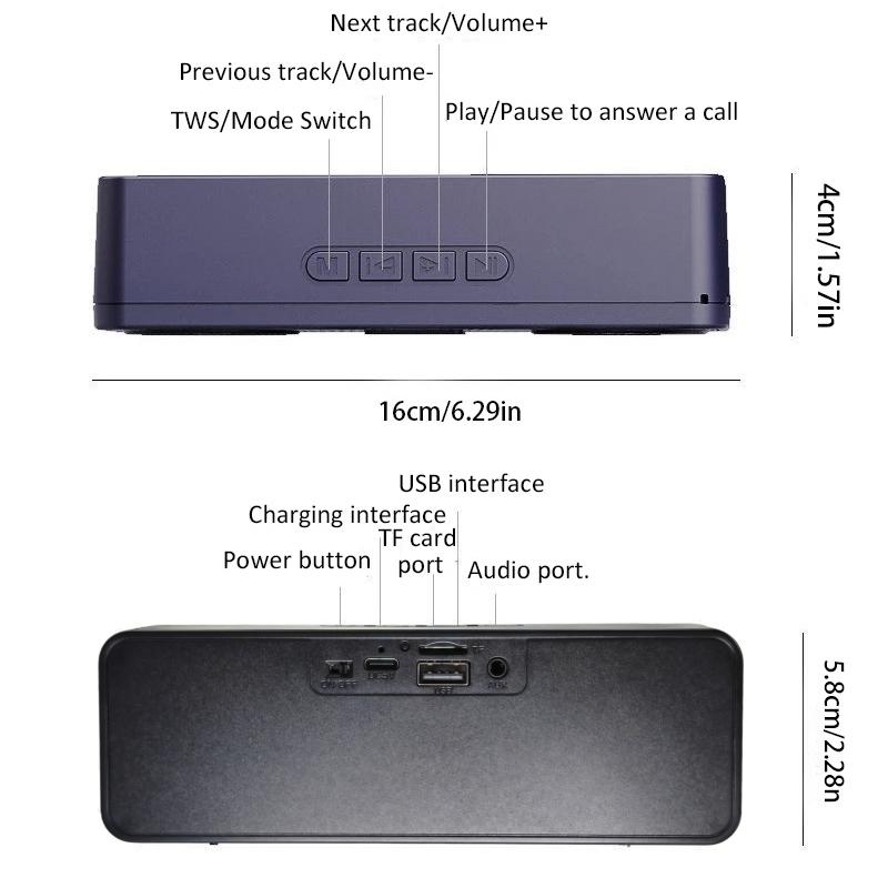 Mini Bluetooth-Compatible Speaker Wireless Smart Portable Speakers For Mobile Phone Audio Computer Convenient Radio