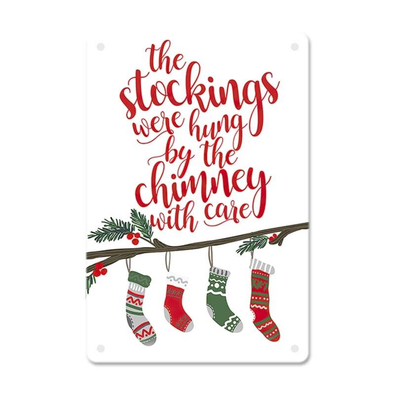 Merry Christmas Vintage Poster Metal Signs Candy Christmas Tree Car Retro Plate Tin Sign Truck Cafe Bar Pub Home Decor Gift