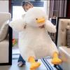 Cute Fried Duck Duck Doll Small Yellow Duck Plush Toy Long Haired Pier Pier Duck Cute Big Fat Duck Sleeping Throw Pillow