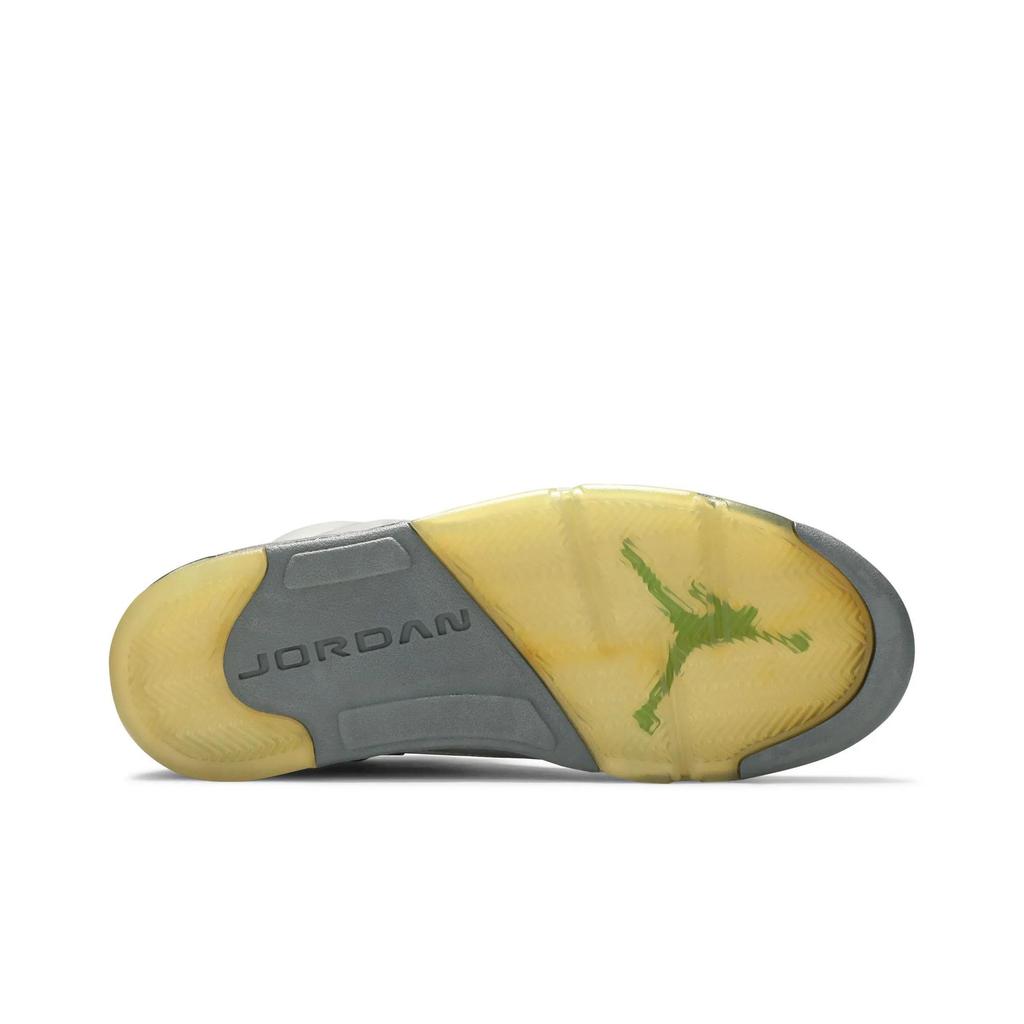 Air Jordan 5 Retro 'Green Bean' 2006 (Unisex) Silver / Green Bean-Flint Grey Vintage Basketball Shoes 136027 031