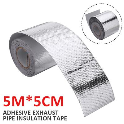 5m*5cm Car Thermal Exhaust Tape Air Intake Heat Insulation Shield Wrap Reflective Heat Barrier Self Adhesive Engine