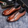 Fashion Men's Genuine Leather Dress Shoes Comfortable Python Pattern Formal Handmade Suitable for Dinner Parties And Weddings