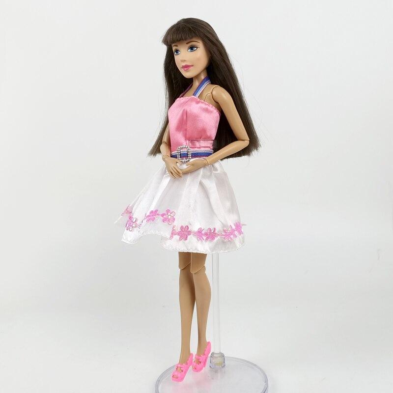 Hübsches rosa Prinzessinnenkleid für Barbie-Puppe, Outfits, Kleidung für Barbie-Accessoires, Puppenhaus, Kinderspielzeug, DIY, handgefertigte Puppen für Kinder