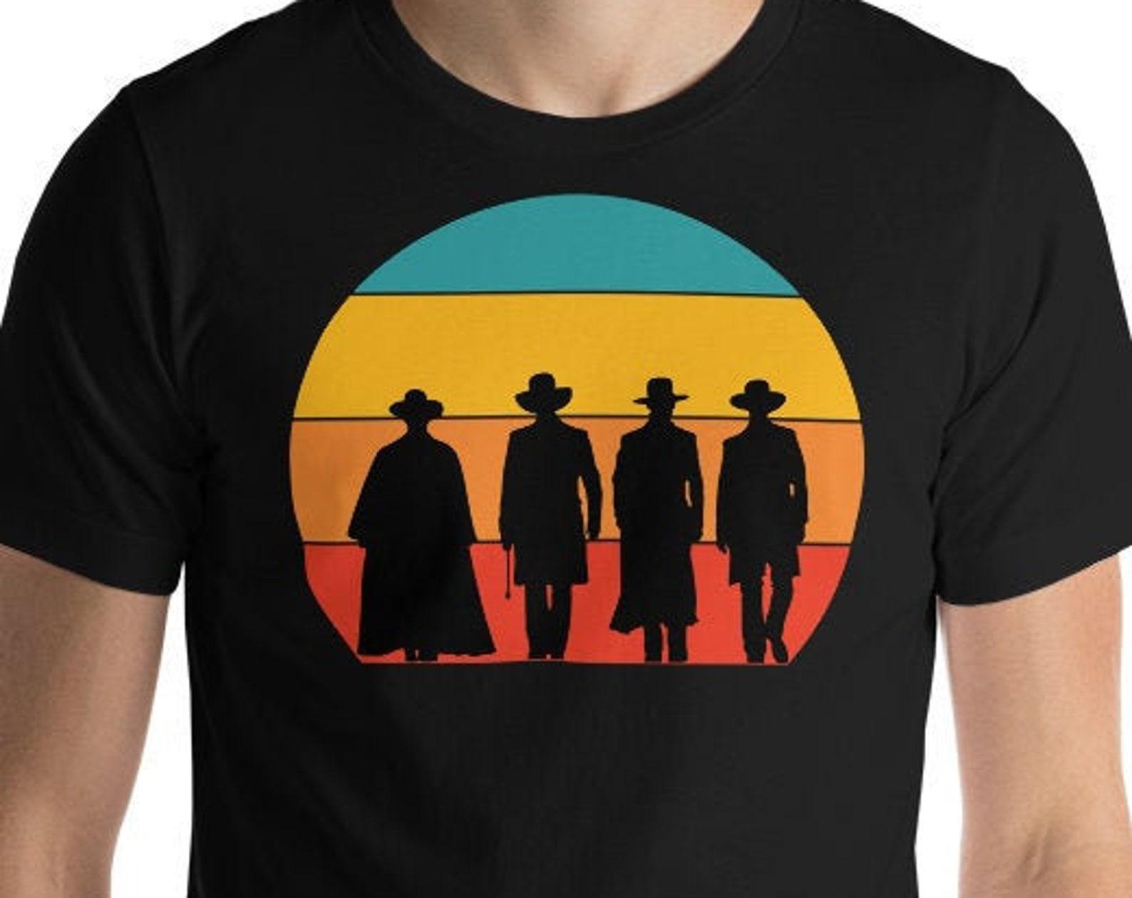 Tombstone Silhouette Retro Sunset T-Shirt S