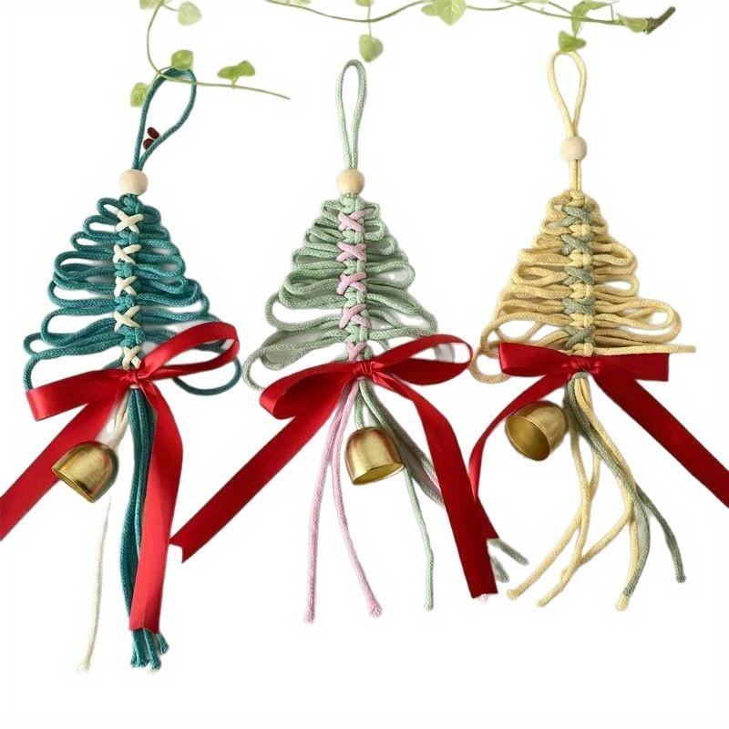 1Pc Handmade Woven Christmas Tree Ornaments Hanging Ornaments for Christmas Wedding Home Decoration Party Gifts Gifts for Friends