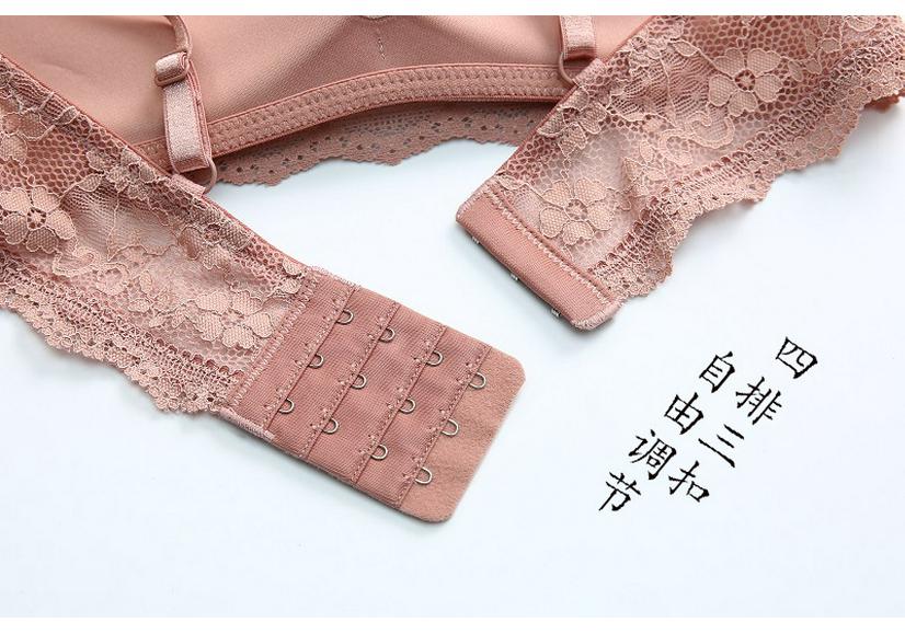 French Lace Triangle Cup Wireless Push-up Lingerie Set for Small Busts - Sexy & Comfortable