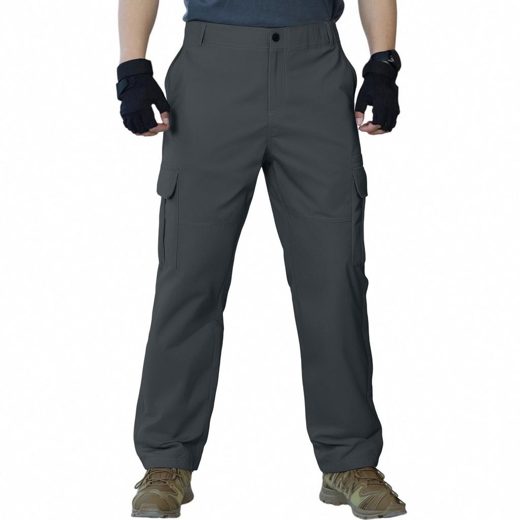 Men's Oxford Fabric Multi-pocket Color Loose Work Pants Long Pants