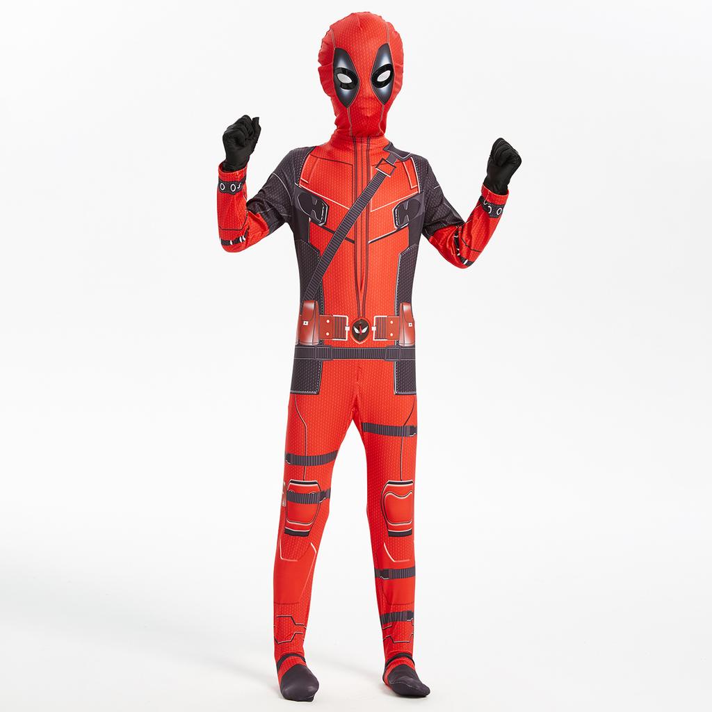 Spooky Holiday Superhero Deadpool Cosplay Suit Jumpsuit Backpack Fantasy Movie Character Mask Tights Featuring Sword Plus Pouch Holiday Collection