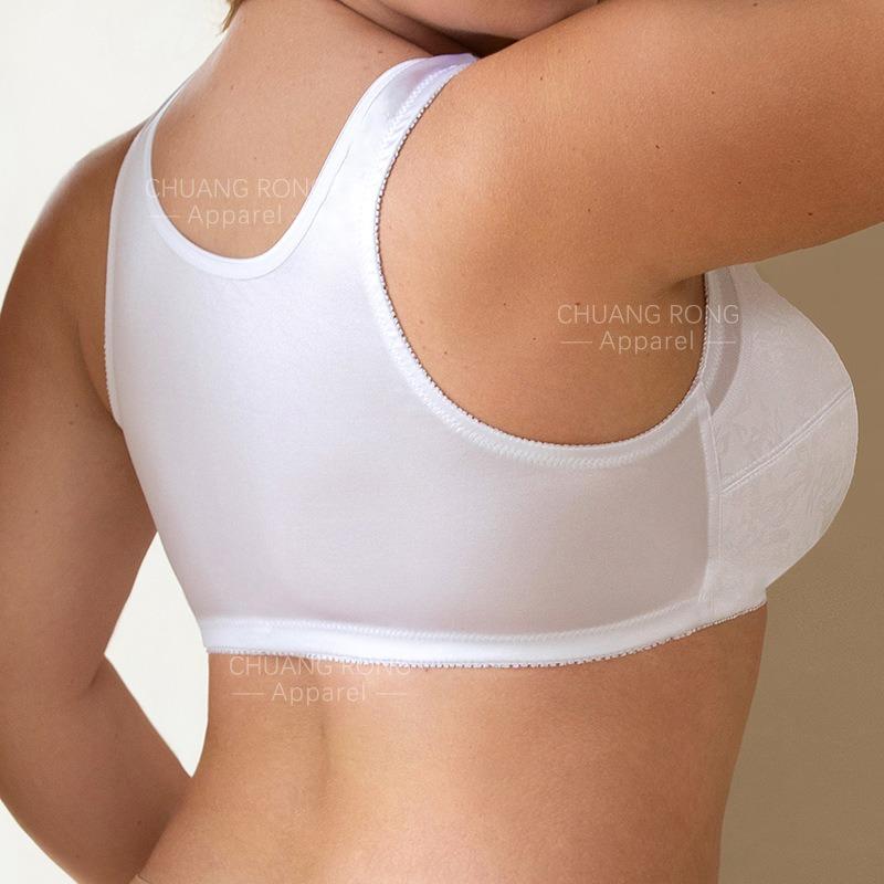 Women Wire Free Front Closure Large Cup Lace Bra For Big Bust