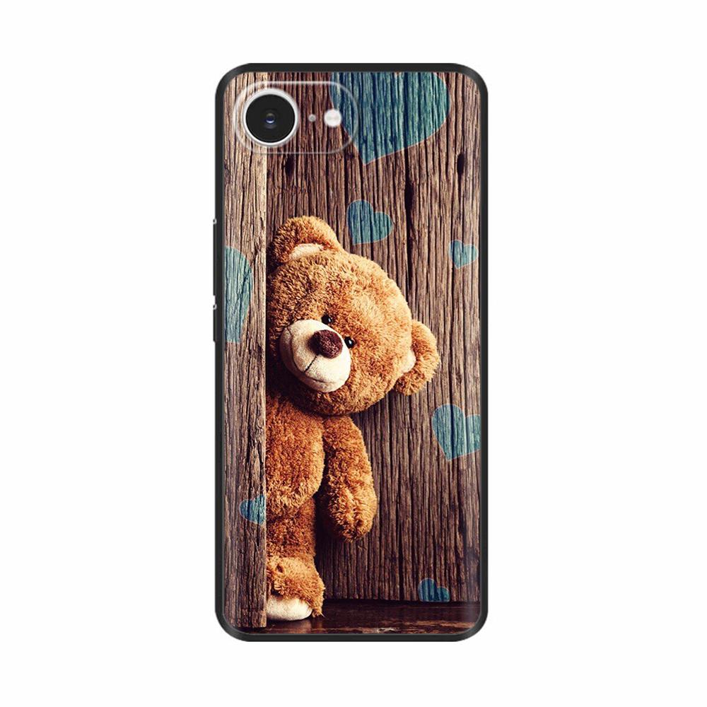 Soft TPU Black Silicon Phone Case For iPhone 16E iPhone16E SE 2025 SE4 5G Painted Shockproof Shell Cover Cases Bumper Funda Capa