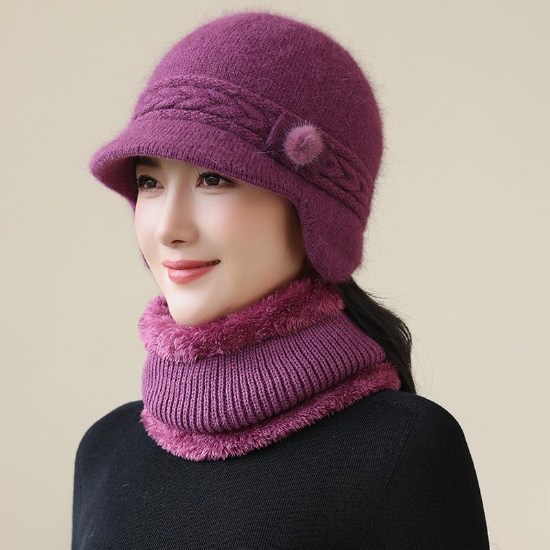 New Style Women Winter Hat Ear Protection Warm Suit Warm Hats for Female Casual Winter Knitted Cap