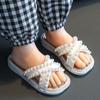 Children's Slippers Girls Summer Baby Slippers Home Indoor Deodorant Non-slip Girls Slippers Medium Children's Cool Slippers