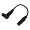 XLR Microphone Extension Cable Adapter 90 Degree XLR Male to Female 3 Pin Mic Cord for Speakers Stud