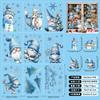 Christmas Stickers Santa Snowman Double Side Static Paste Home Mall Window Wall Decoration Christmas Atmosphere Stickers