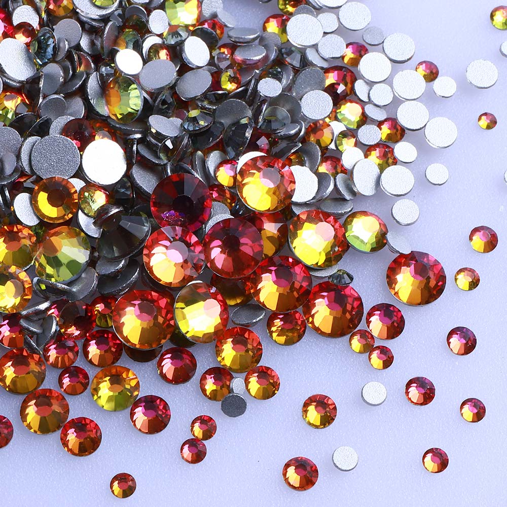 High Quality Rhinestone Non Hotfix Bulk Transparent Crystal AB Glass Rhinestones Mixed Sizes