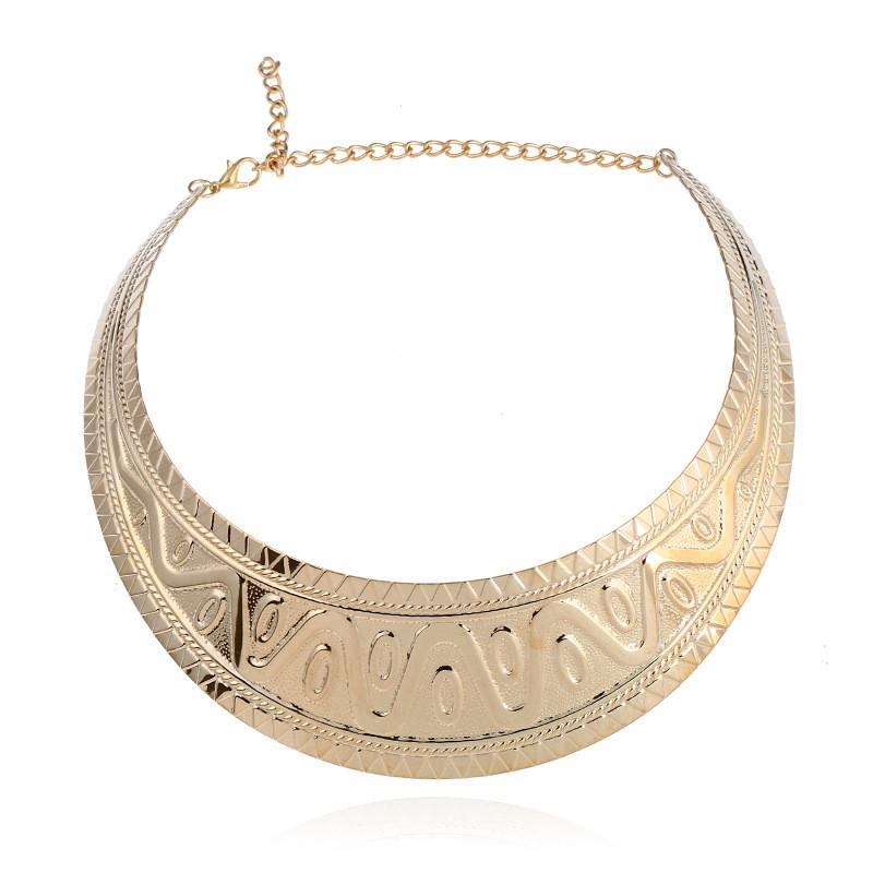 Metallic Punk Necklace With Electroplated Finish For Fashion And Gift Jewelry