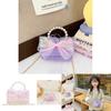 Trendy Chain Strap Children's Bag For Fashionable Kids In Pink Beige And Purple Shades