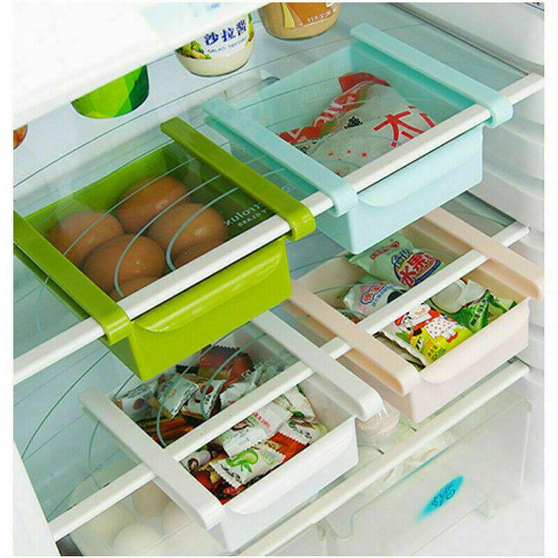 Versatile And Durable Slide Kitchen Fridge Freezer Space Saver Organizer Box