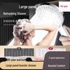 Handheld Pressurized Rain Shower Head with Turbine Nozzle for Household Use
