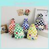 Face Smiling Chessboard Children Diagonal Shoulder Bag Casual Outdoor Storagebag