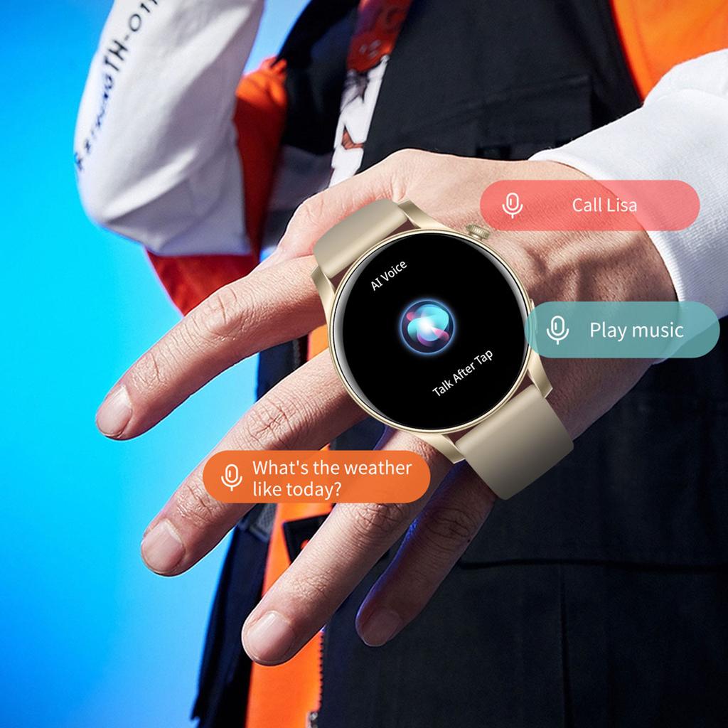 KC88 1,43 Zoll AMOLED-Bildschirm Smartwatch Bluetooth-kompatibles Anrufen Herzfrequenz Blutdruckmonitor