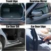 Car Door Edge Guards Door Sill Protector 3D Carbon Fiber Car Wrap Film Vinyl Automotive Wrap Film Car Door Sill Protection Film Anti-Collision Fits