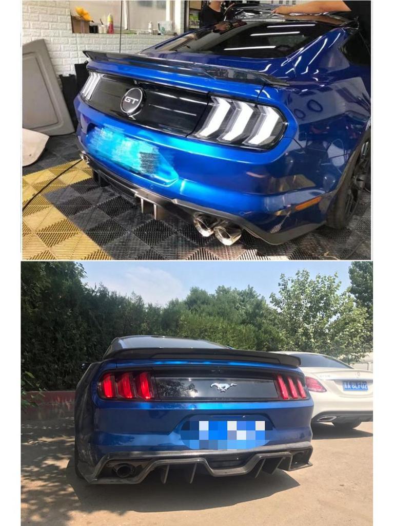 15-22 Mustang Rear Spoiler: Modified Fixed Wing & No-Drill Diffuser