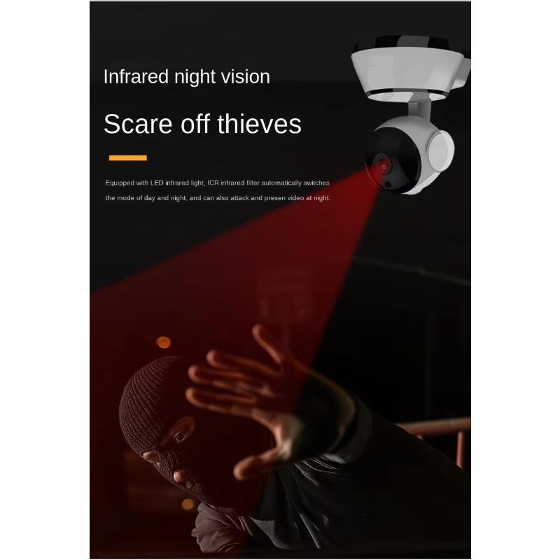 White Wireless camera Indoor WiFi camera Baby Monitor WiFi network camera Home monitor Home Security Roulette Night Vision White