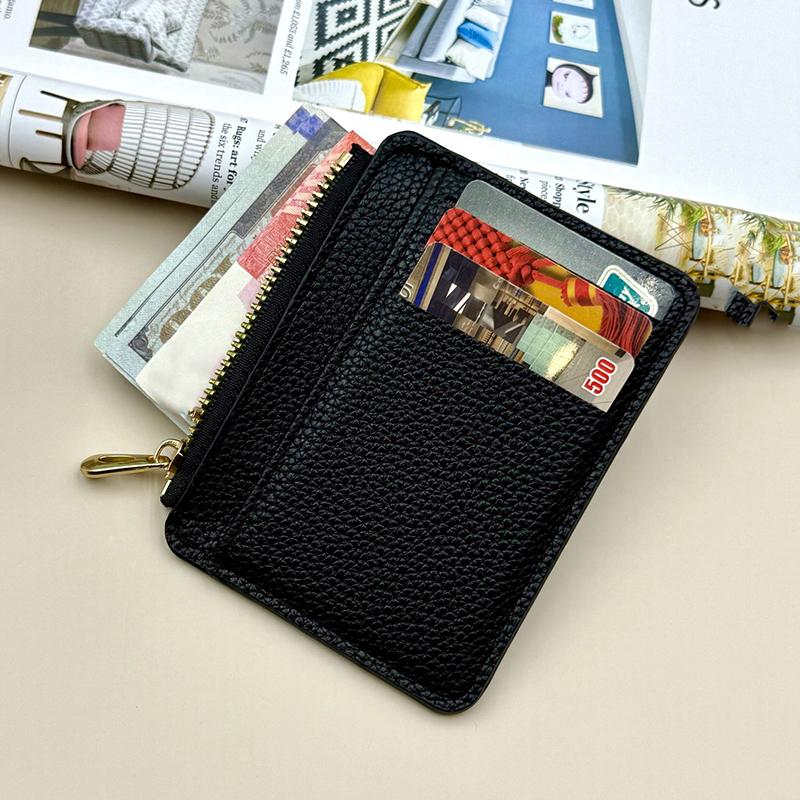 Large Capacity Ultra Thin Card Bag Creative Zipper Multi Slot Wallet for Students Travelers Professionals