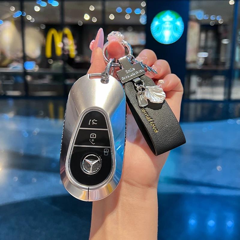 REE4 Car Smart Key Cover Case Remote Shell Fob Holder For Mercedes Benz C E S Class GLC W206 W223 W214 E300 C260 C300 S450 S500 S400