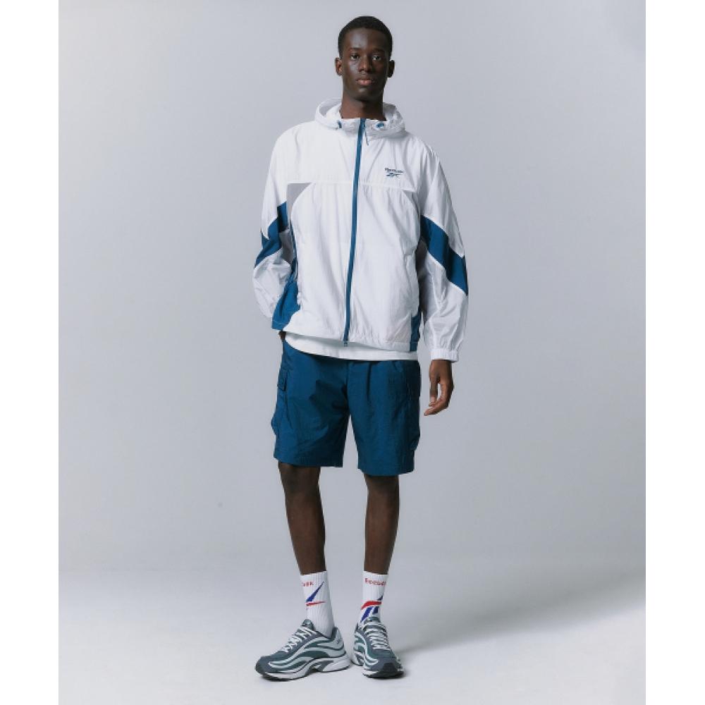 Reebok Mesh Hybrid Windbreaker   White  Turquoise