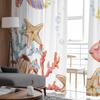 Marine Seabed Coral Starfish Shellfish Seahorses Bedroom Curtains Tulle Sheer Curtain Living Room Home Decor Voile Drapes