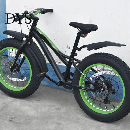 Bicycle Fender 2Pcs Mudguard Wear-resistant Indeformable Black Bike Mud Guard Parts Front Rear for Fatbike Cycling