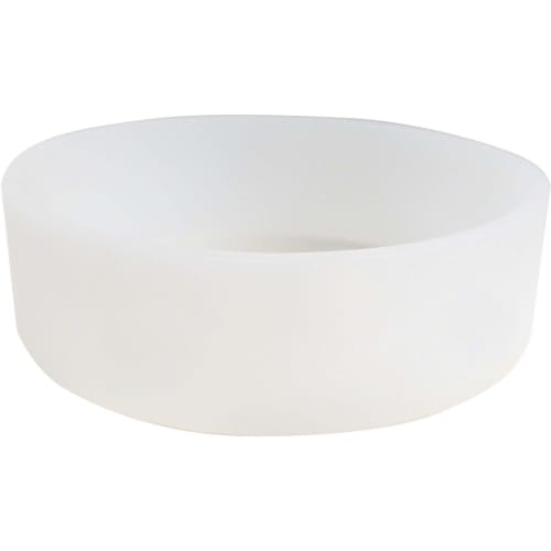 Okato Silicone Water Bottle Cover, Bottom Cover, Medium, Scratch and Sound Resistant, Fits 7.3-7.7cm Water Bottles, White, 7.5cm Wide X 2cm High X 7.5