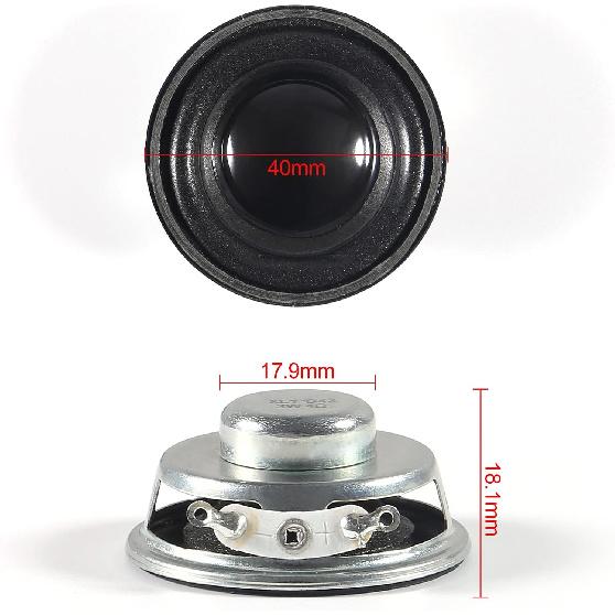 2PCS 1.5" 4Ohm 3W DIY Small Full Range Audio Speaker Stereo Woofer Loudspeaker for Arduino and DIY Speaker