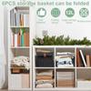 6Pcs Storage Cubes Closet Clothes Shoes Storage Containers Foldable Felt Fabric Cube Storage Bins Toy Cube Baskets Saves Space