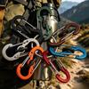 1 5Pcs Mini Figure 8 Carabiner Locking Aluminum Alloy Pet ID Tag Connector Keychain Zipper Pull for Dog Collar