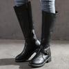 Boots Female Tall Boots Knight Boots Large Size 43 Flat Bottom Women's Leather Boots