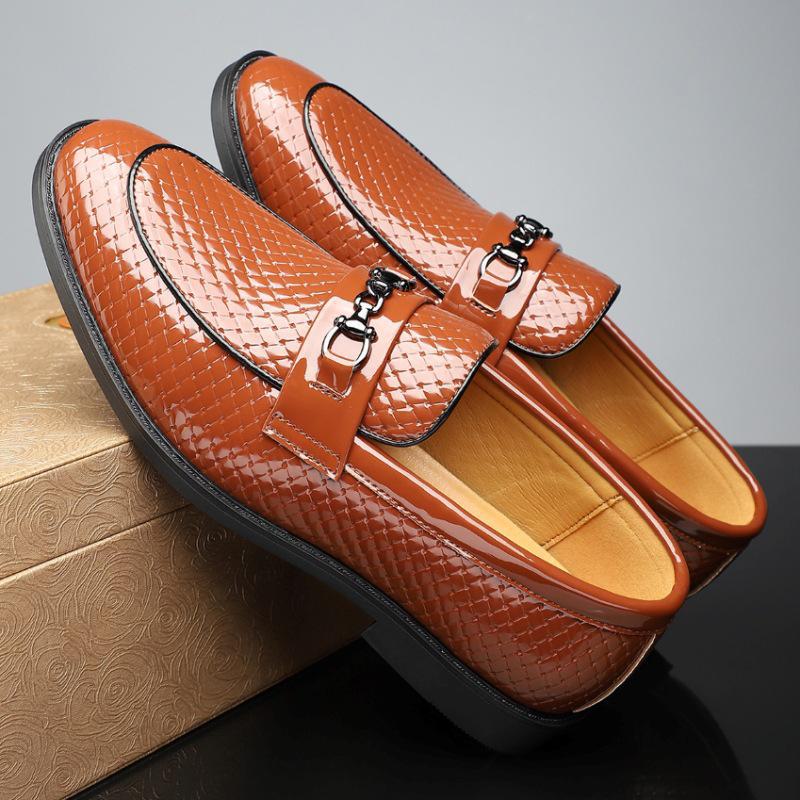 Trendy Large Size 48 Slip-On British Leather Loafers