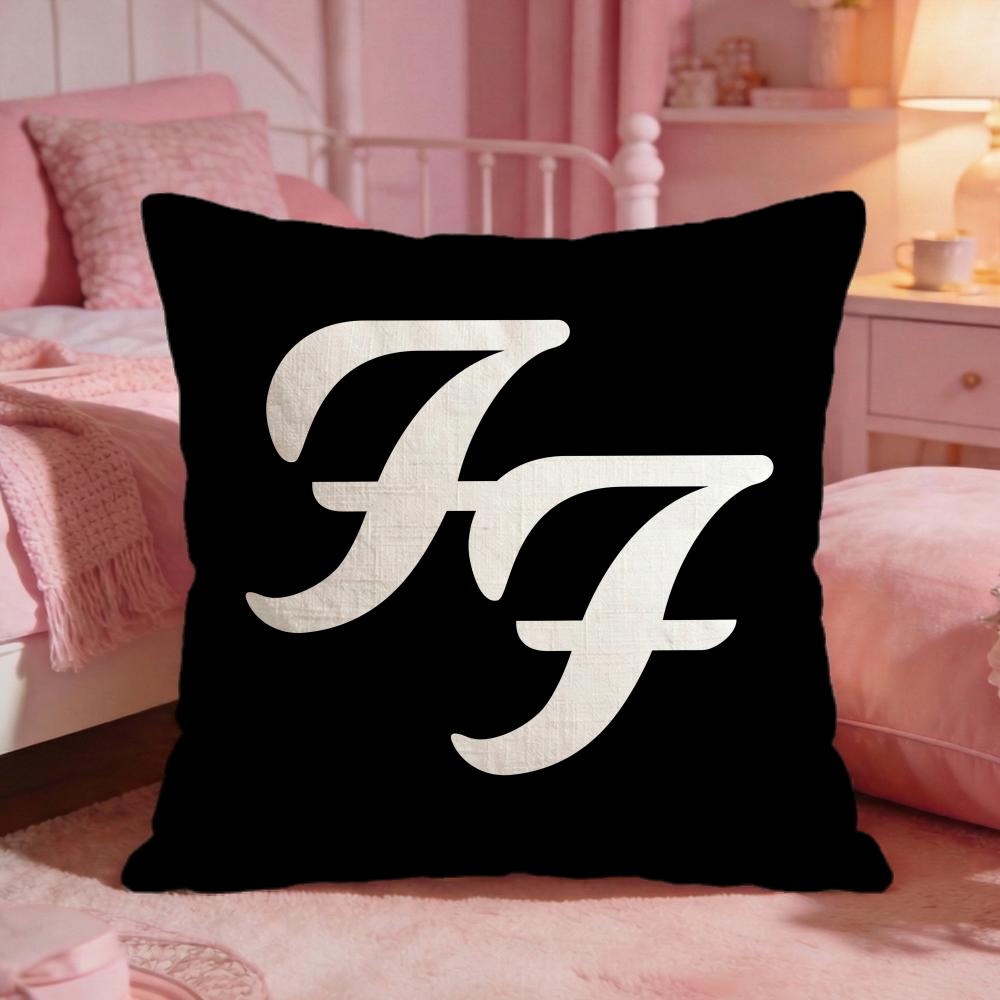 band fFoo Fighters Cushion Cover Premium Comfort Reversible Pillow Cove Two in One Design for Any Room  Car Interior